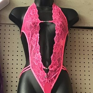 Halter Lace Bodysuit